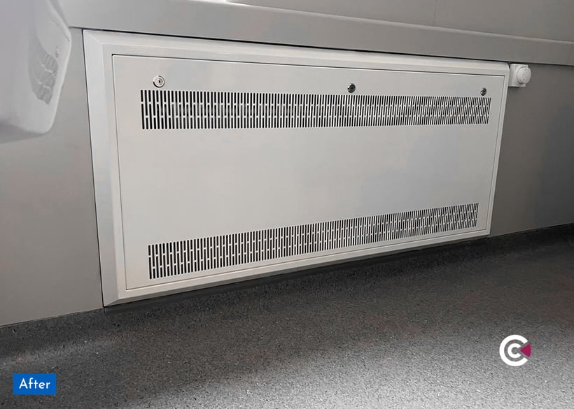 slimline radiator guard for recess