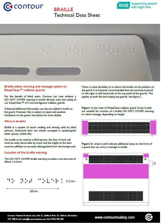 DeepClean Radiators & Guards Braille Datasheet