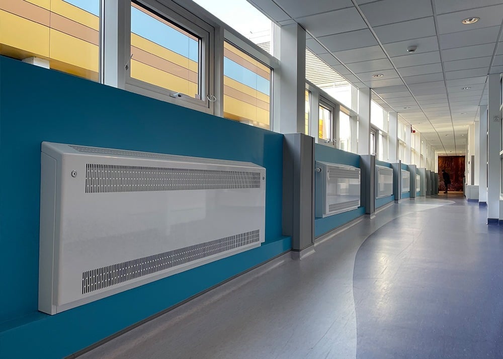 DeepClean radiator guard in healthcare setting