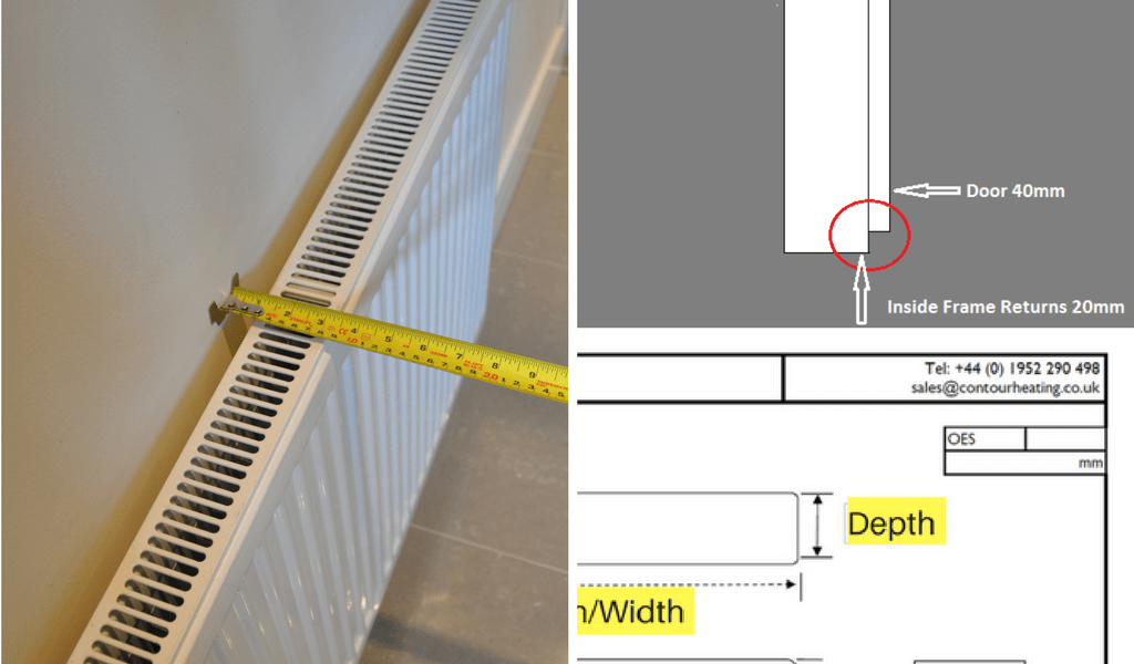 CAreful measurement of the depth ensures a good fit for the radiator cover