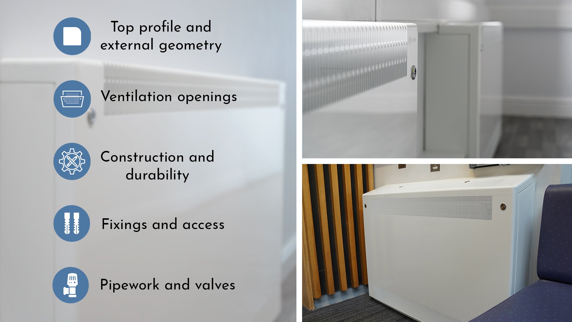 medical radiator cover features for nhs to examine