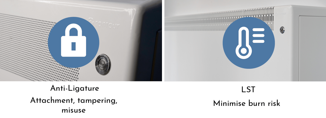anti-ligature radiator vs lst radiator