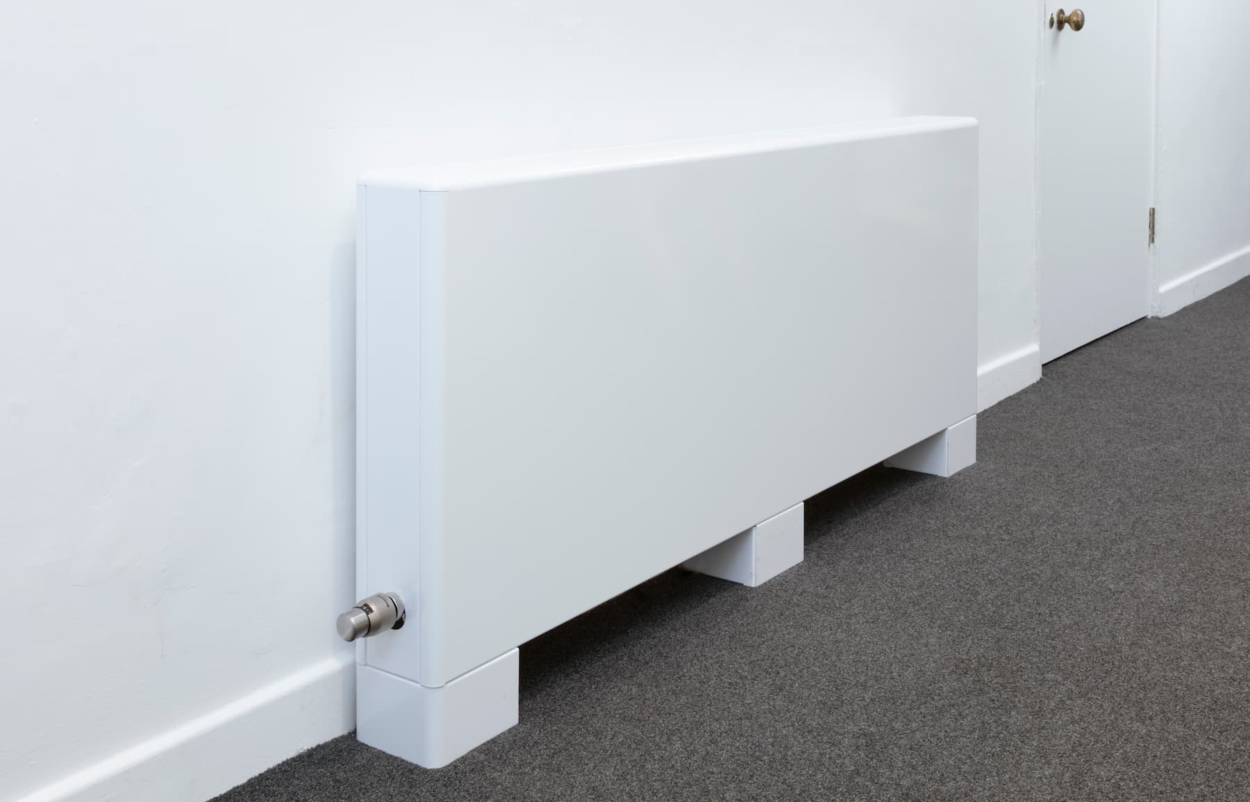 Free standing radiator for air source heat pumps