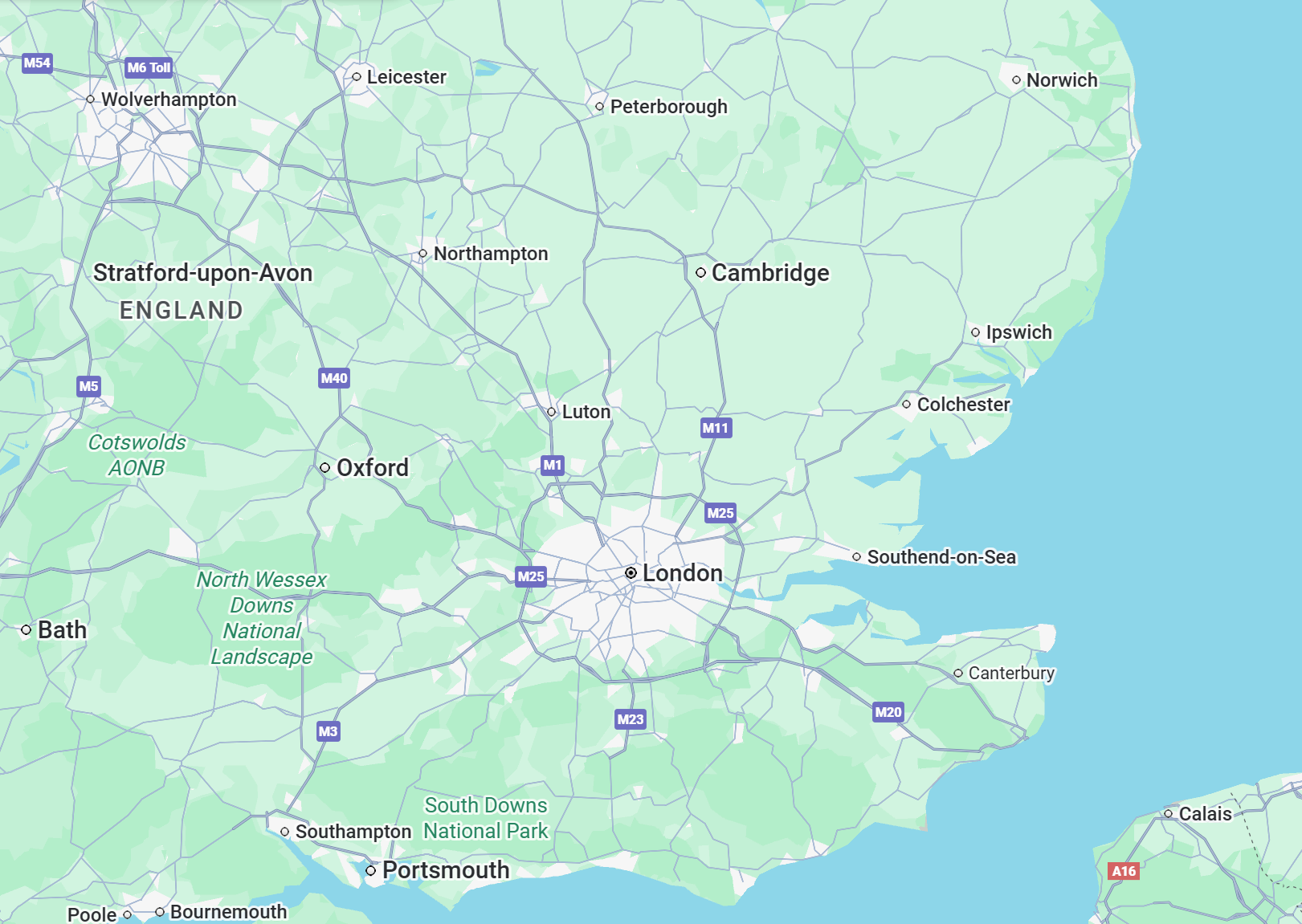 case study map East of England