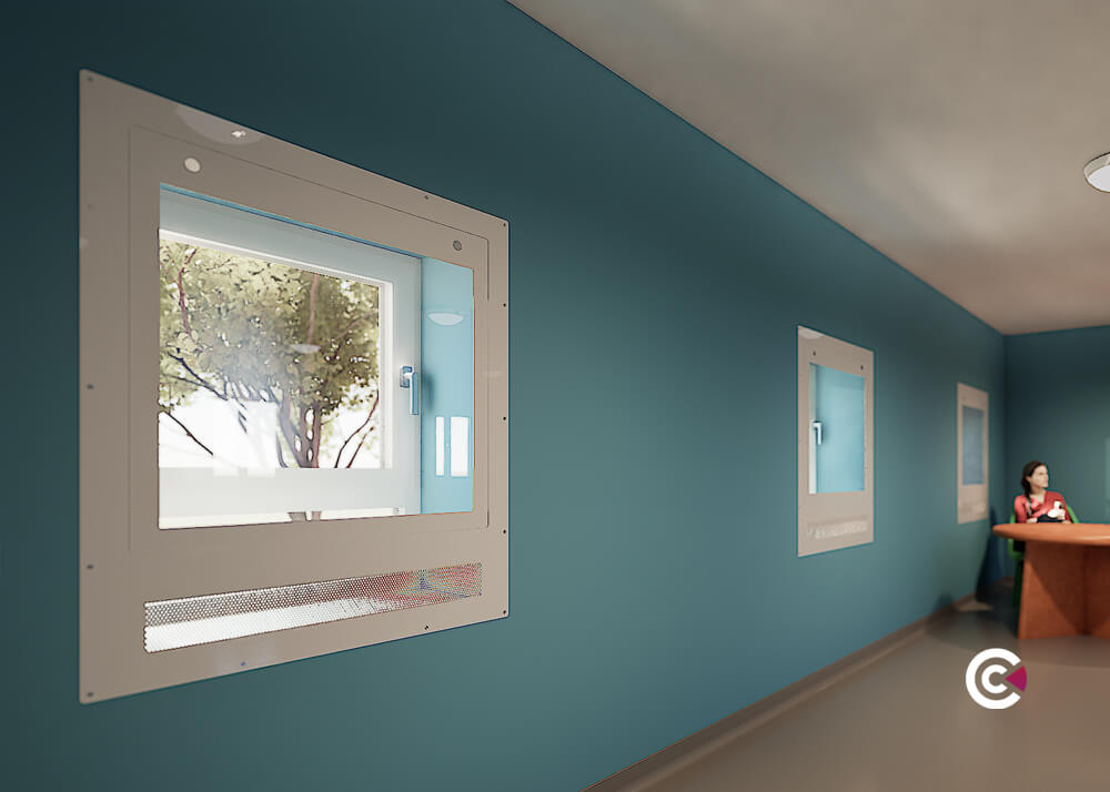 anti-ligature window