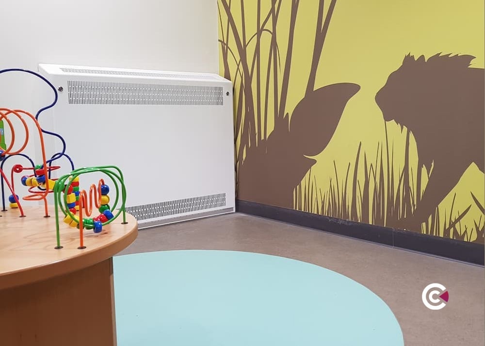 deepclean sloped top floor mounted radiator cover