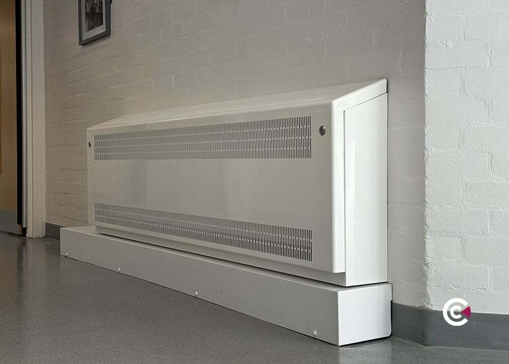 radiator sloped
