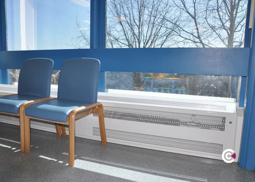 sloped top floor mounted deepclean radiator cover